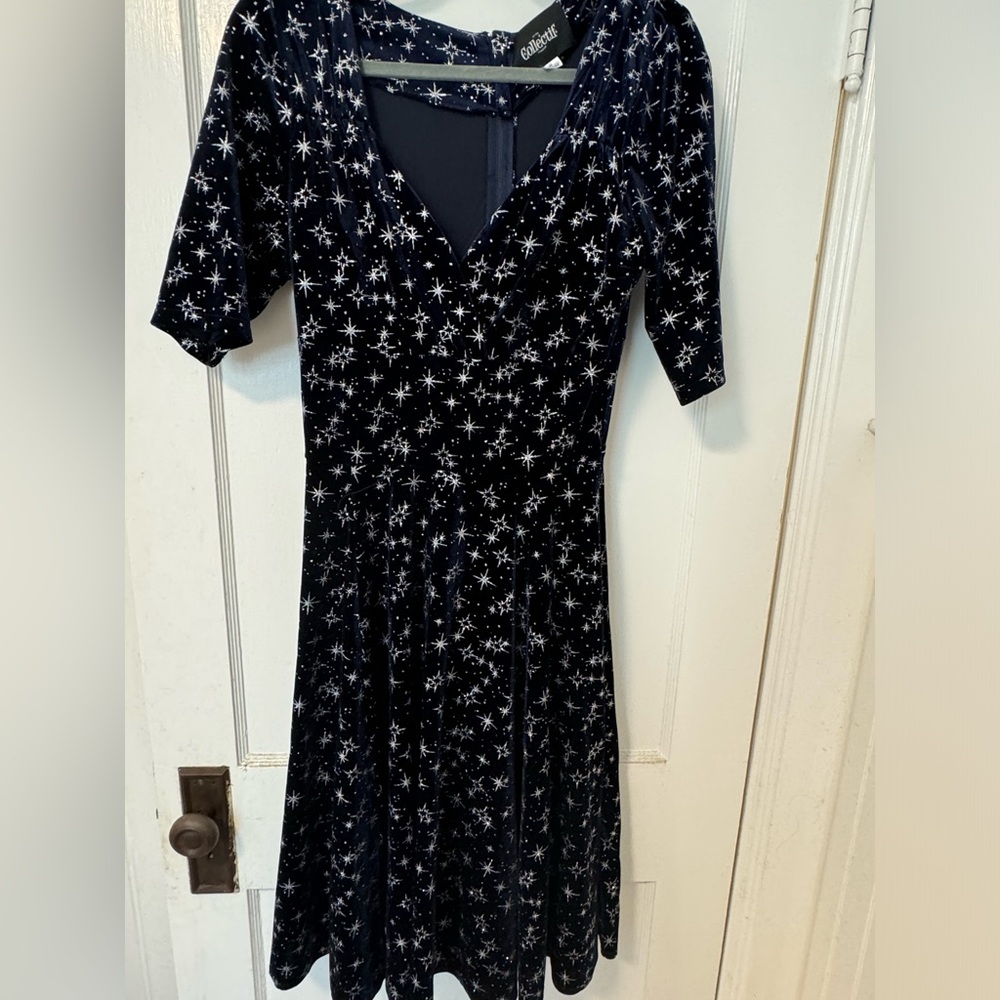 Collectif Snowflake Dress-M